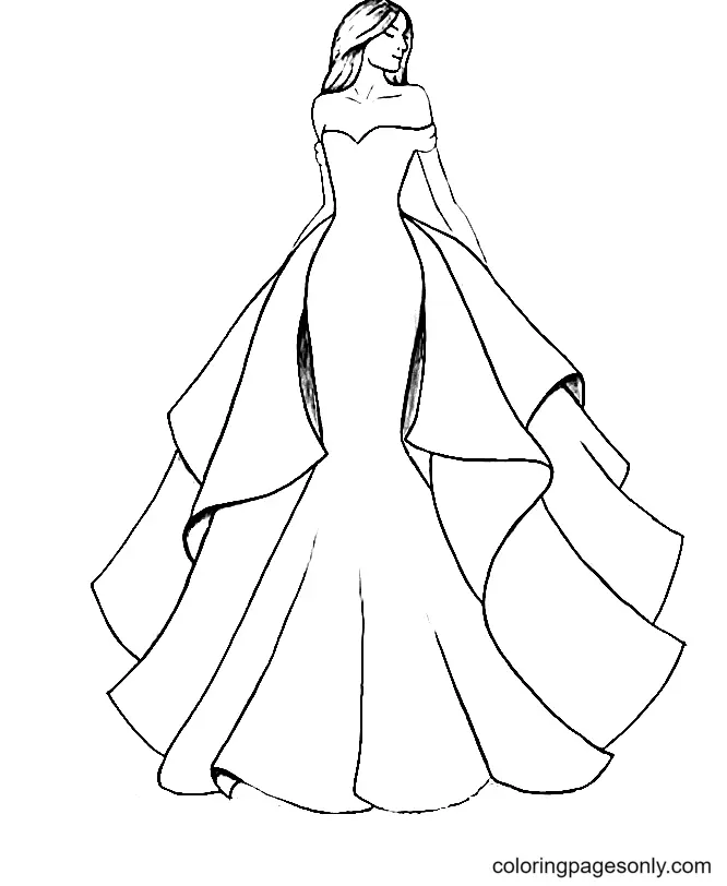 Dress Coloring Pages 2