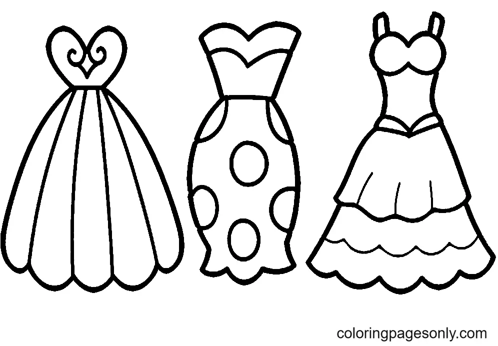 Dress Coloring Pages 3
