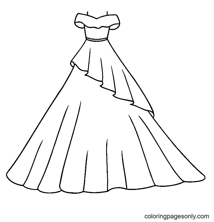 Dress Coloring Pages 5