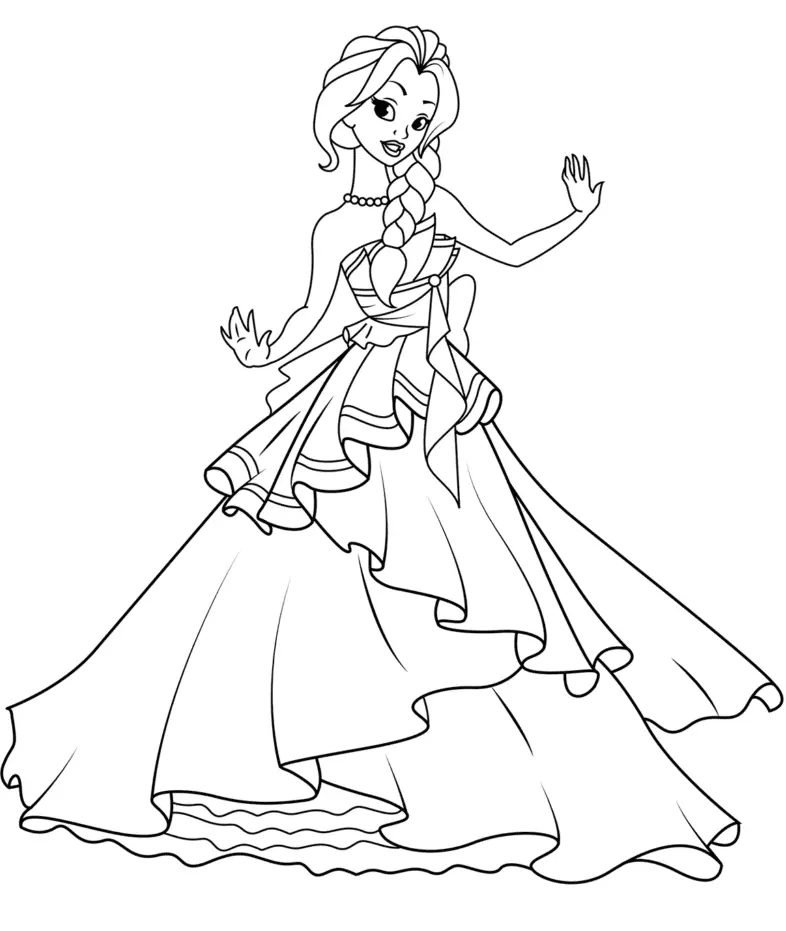 Dress Coloring Pages 7