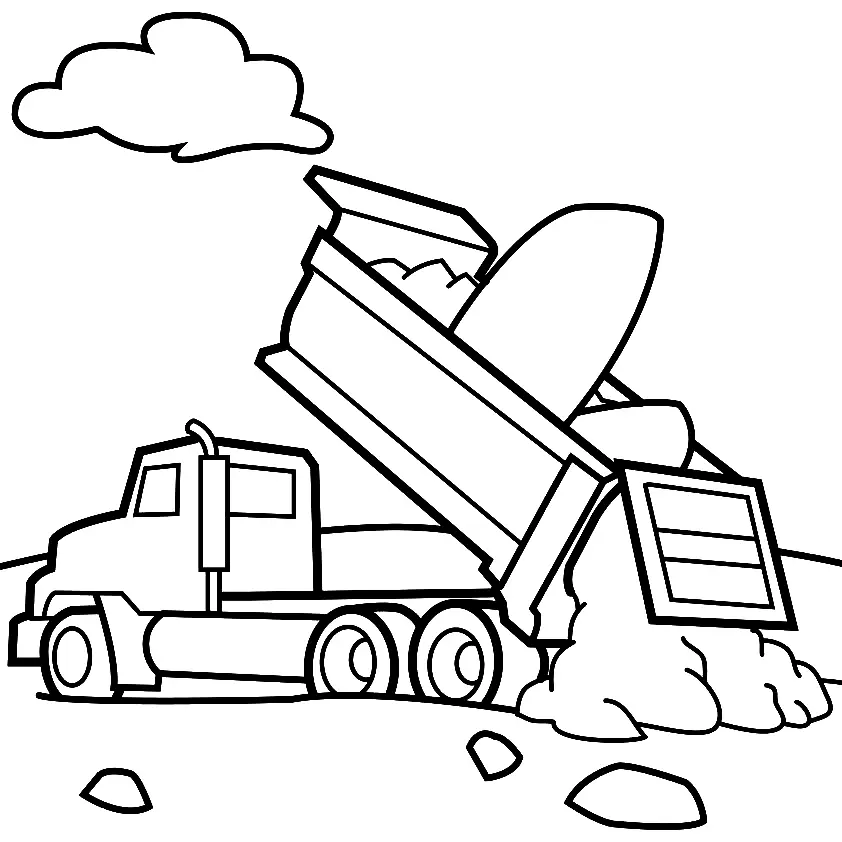 Dump Truck Coloring Pages 16