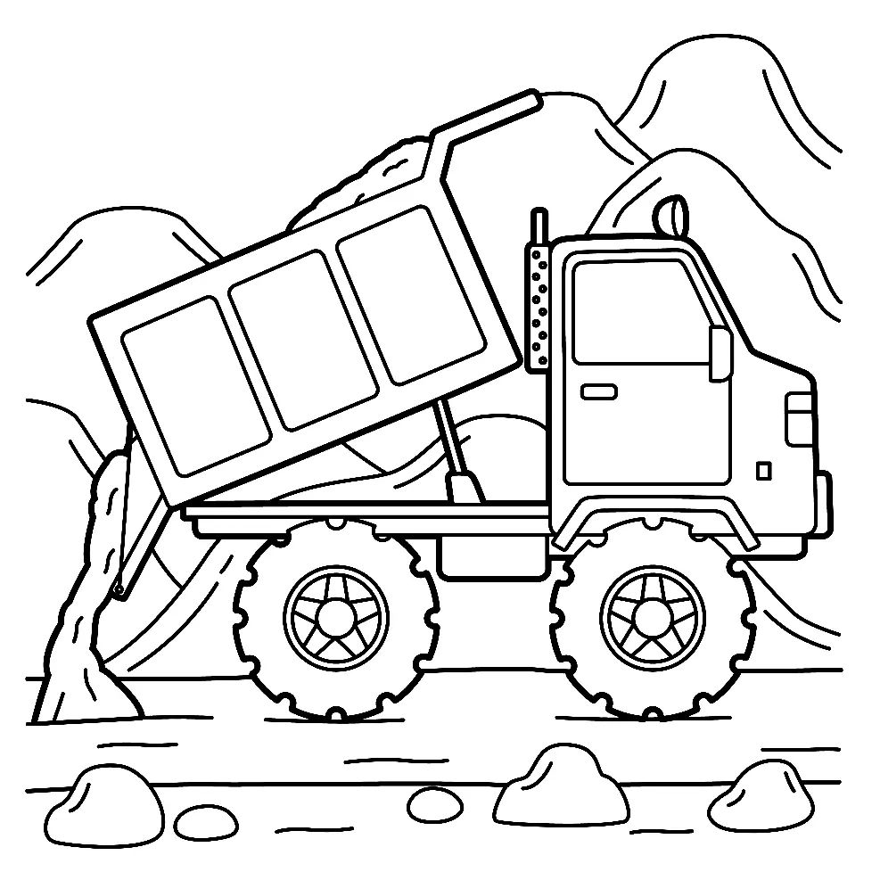 Dump Truck Coloring Pages 19