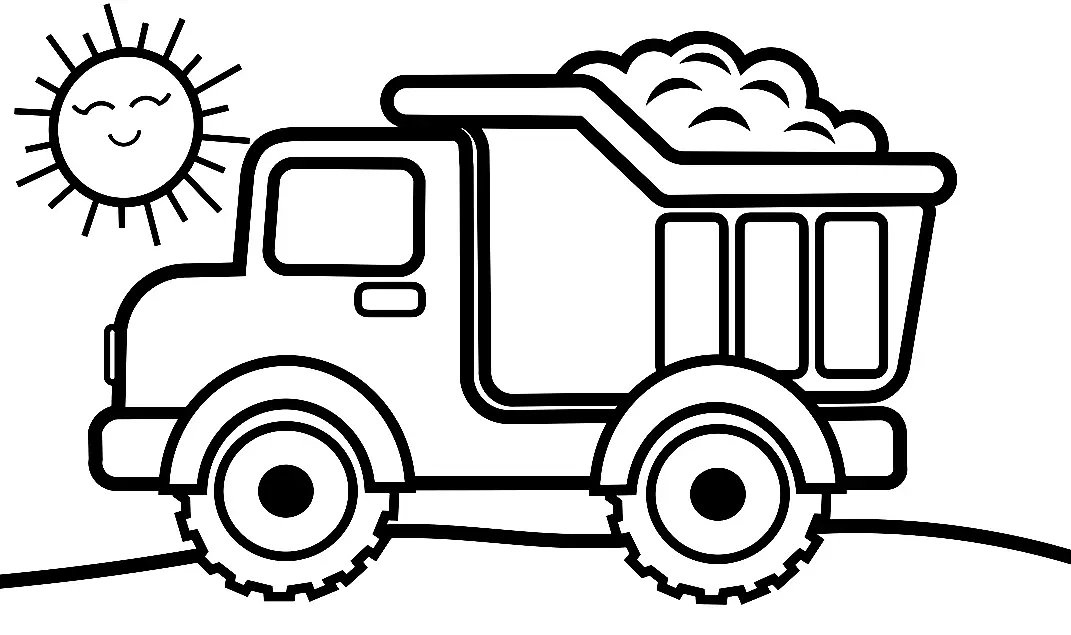 Dump Truck Coloring Pages 2