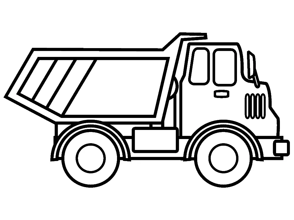 Dump Truck Coloring Pages 4