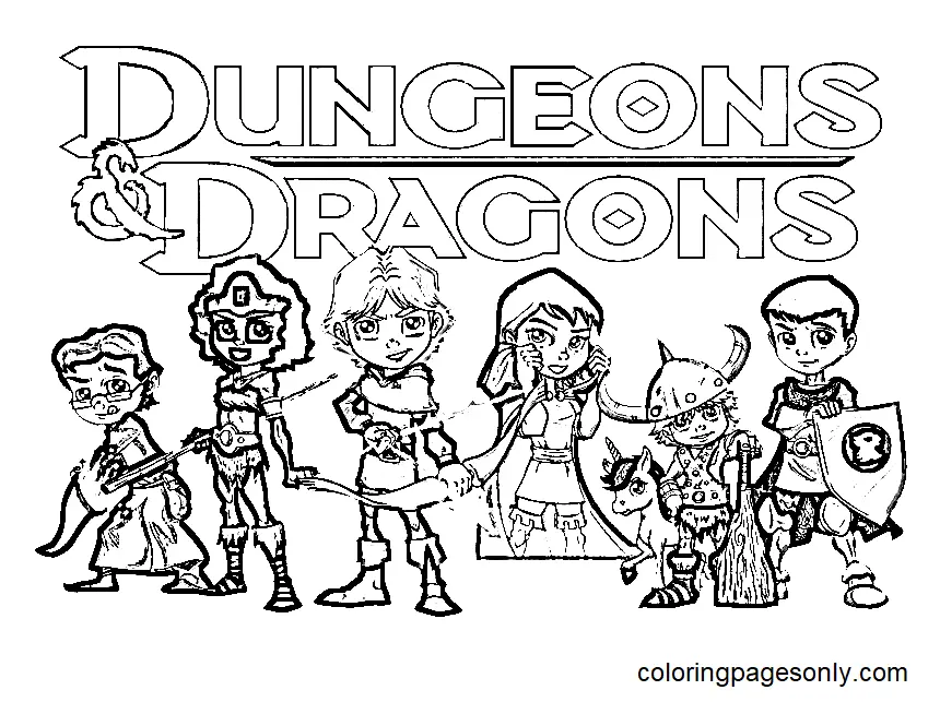 Dungeons and Dragons Ausmalbilder 1