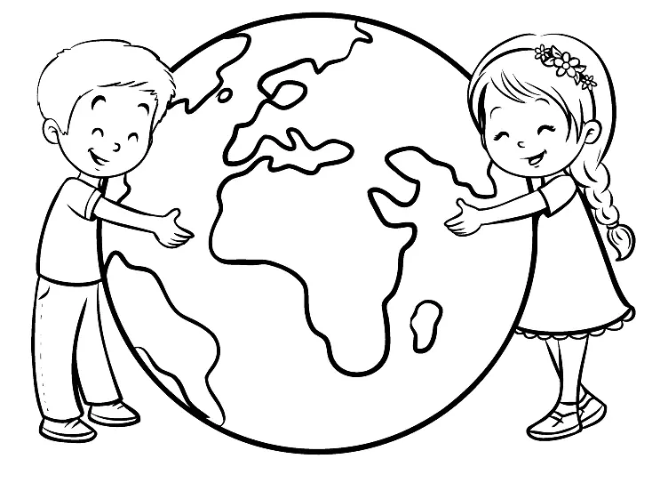 Earth Coloring Pages 1