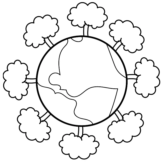Earth Coloring Pages 8