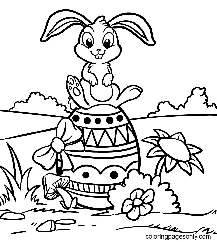 Conejito Pascua Para Colorear 13