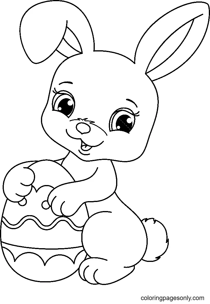Conejito Pascua Para Colorear 15