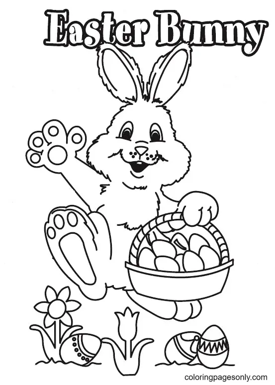 Conejito Pascua Para Colorear 27