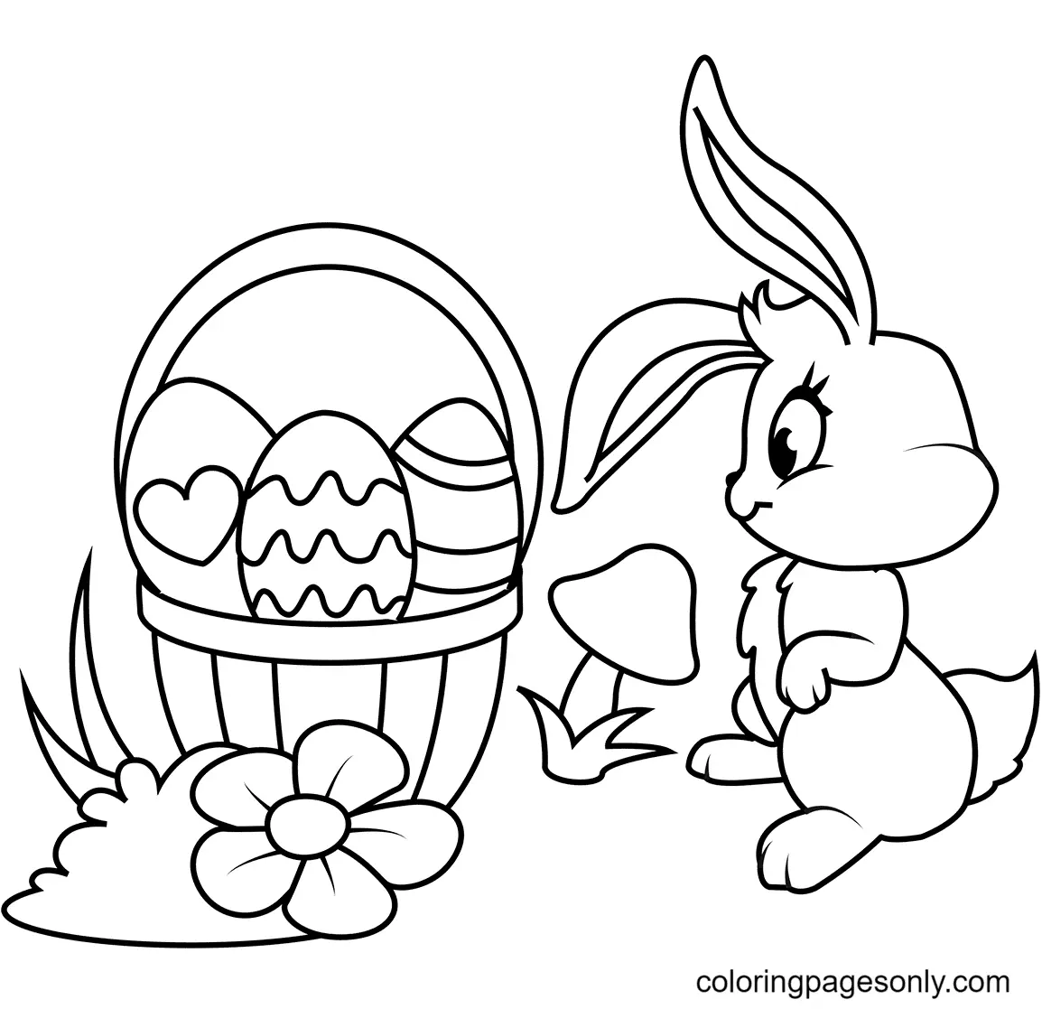 Conejito Pascua Para Colorear 38