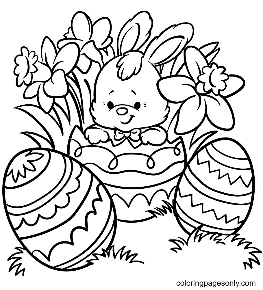 Conejito Pascua Para Colorear 40