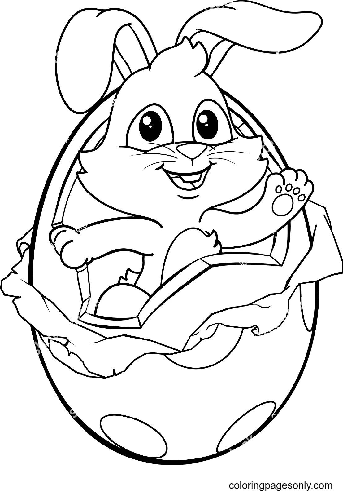 Conejito Pascua Para Colorear 48