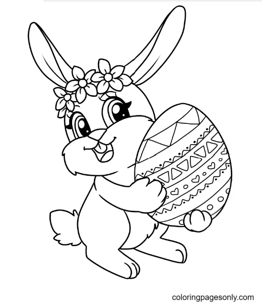 Conejito Pascua Para Colorear 5