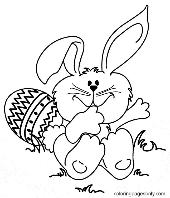 Conejito Pascua Para Colorear 51