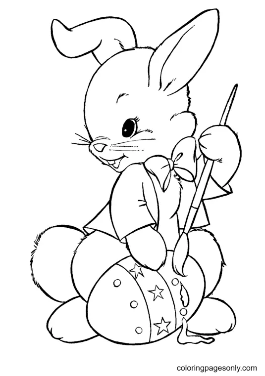 Conejito Pascua Para Colorear 53