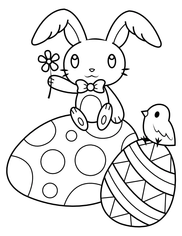 Conejito Pascua Para Colorear 70