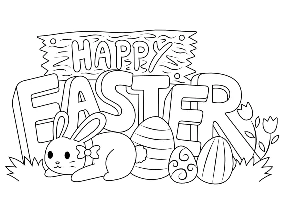 Easter Card Coloring Pages 14