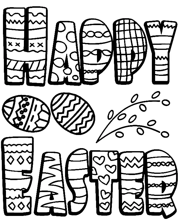 Easter Card Coloring Pages 17