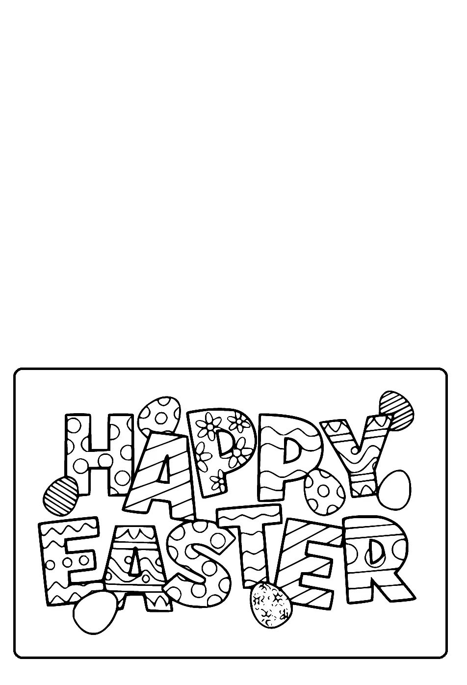 Easter Card Coloring Pages 20