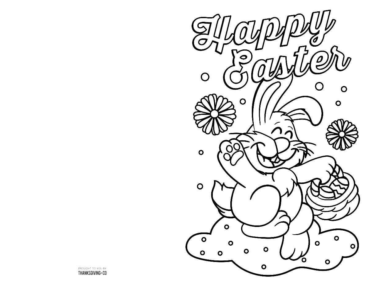 Easter Card Coloring Pages 22