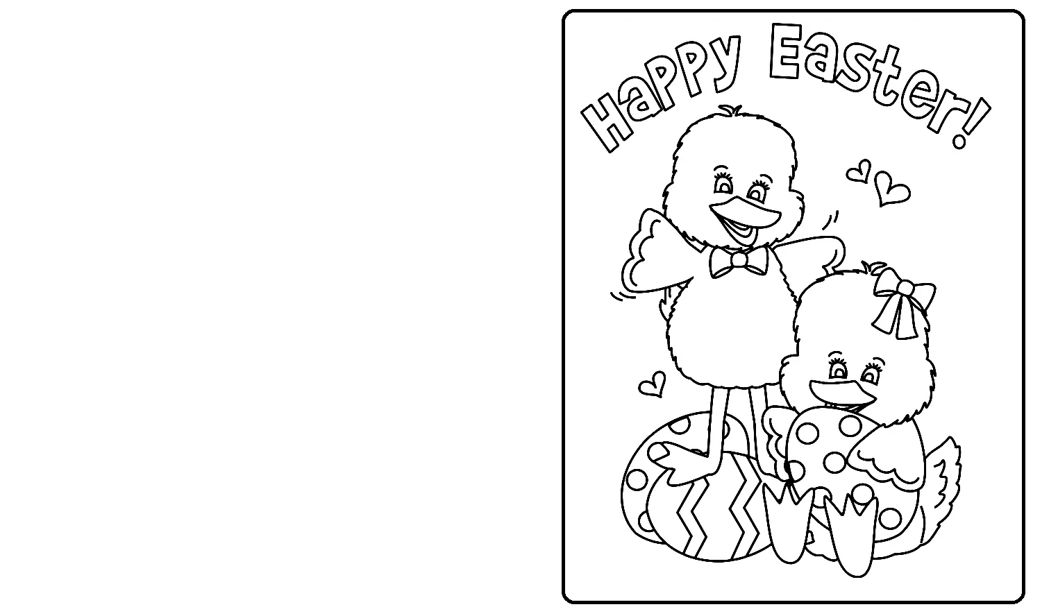 Easter Card Coloring Pages 27