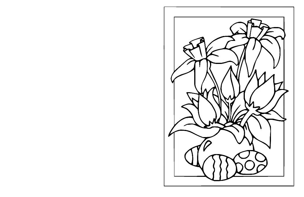 Easter Card Coloring Pages 29