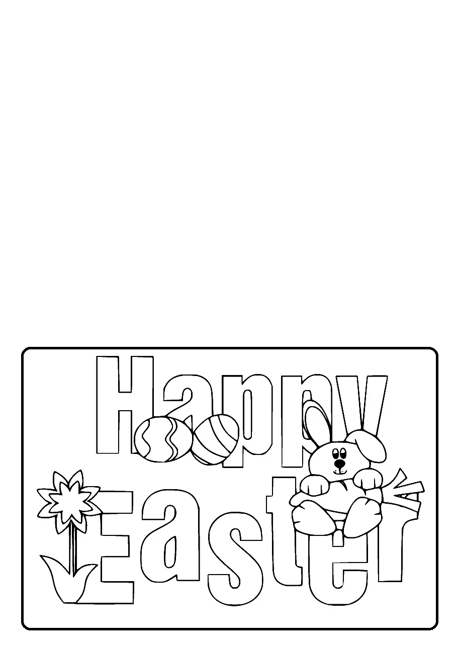 Easter Card Coloring Pages 32