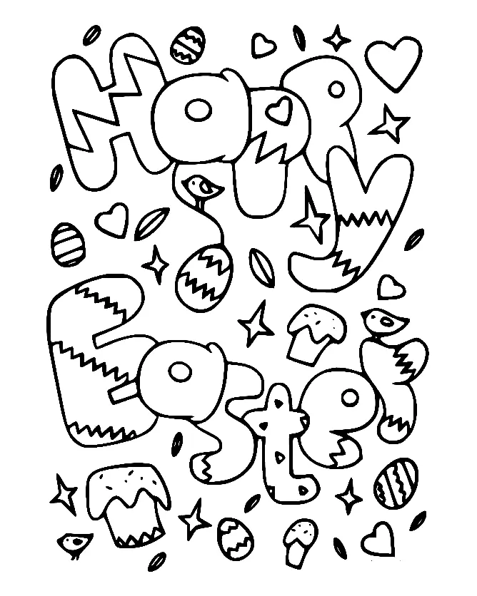 Easter Card Coloring Pages 42