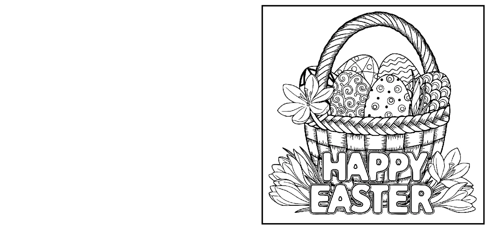 Easter Card Coloring Pages 8