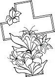 Easter Cross Coloring Pages 1