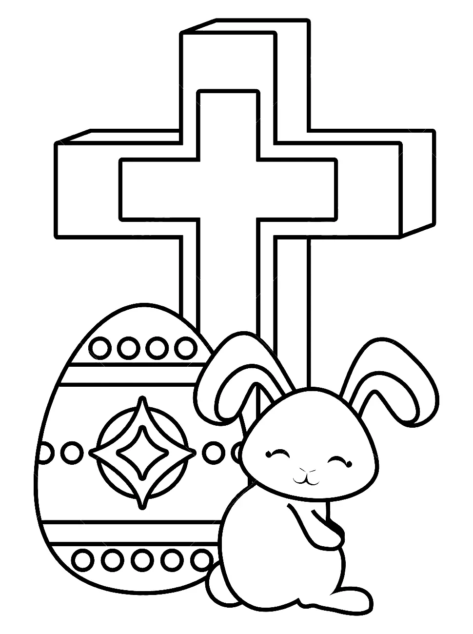 Easter Cross Coloring Pages 16