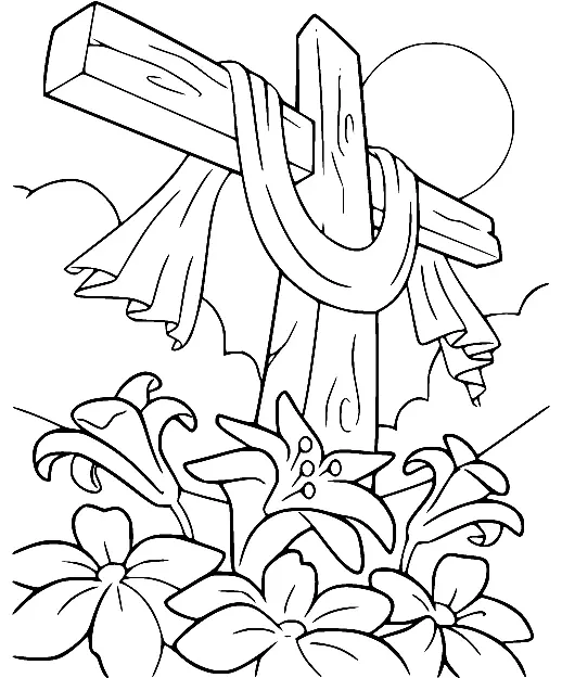 Easter Cross Coloring Pages 19