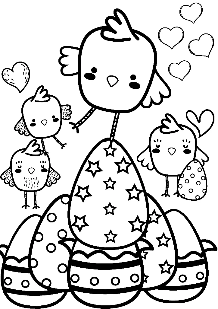 Easter Eggs Coloring Pages 124