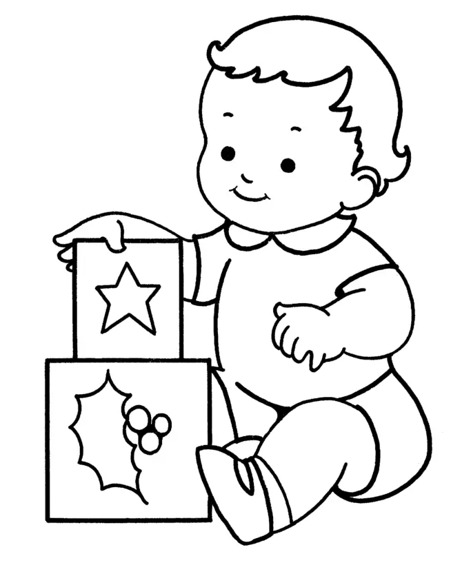 Easy Christmas Coloring Pages 14