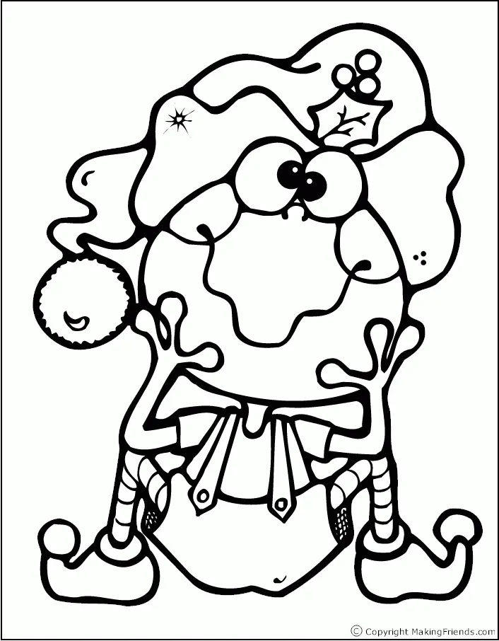 Easy Christmas Coloring Pages 16