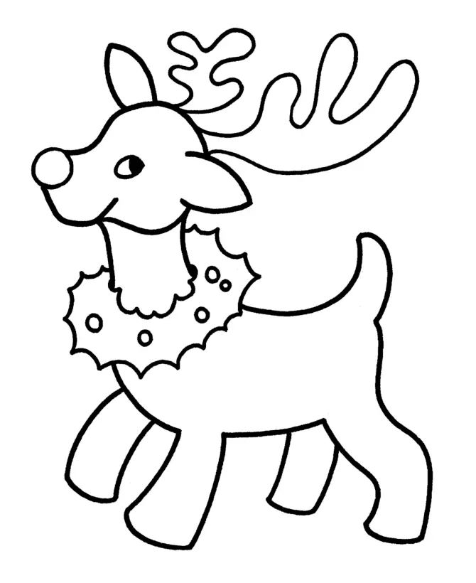 Easy Christmas Coloring Pages 2