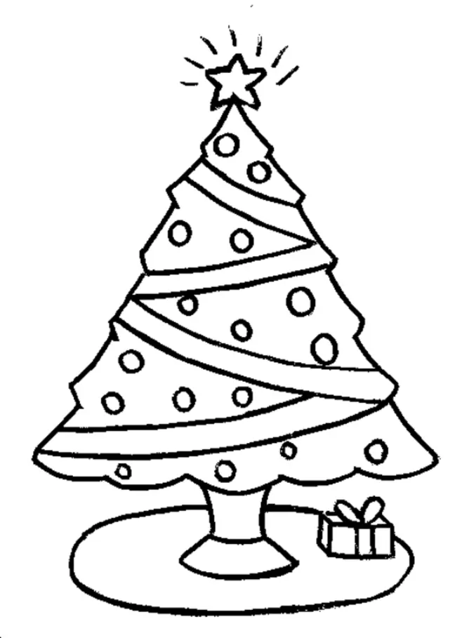 Easy Christmas Coloring Pages 5