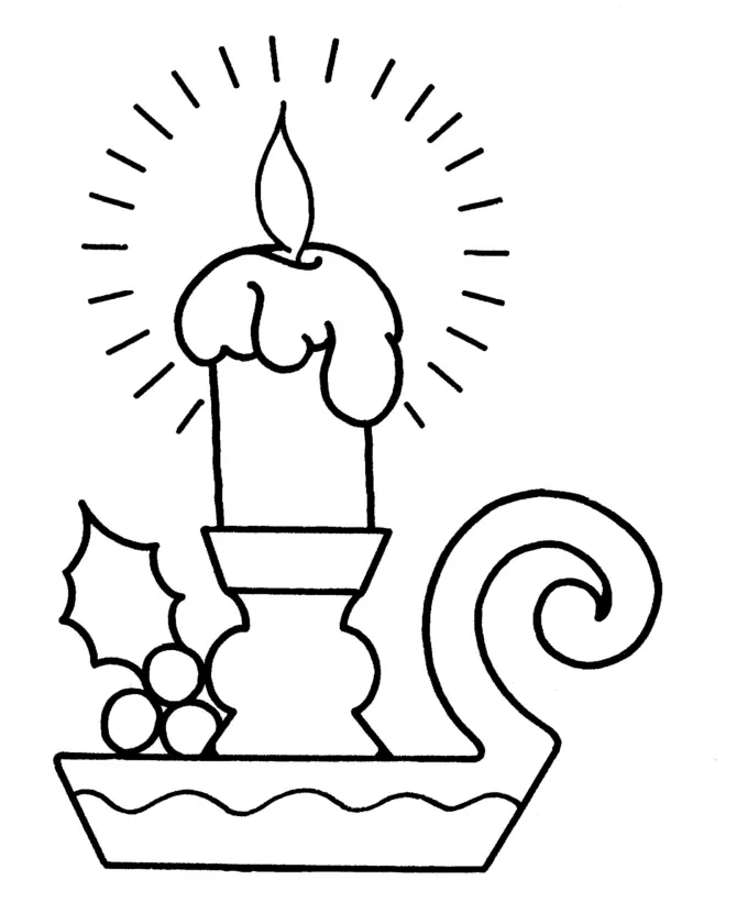 Easy Christmas Coloring Pages 8