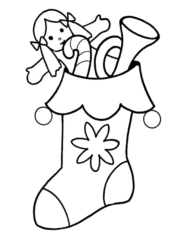 Easy Christmas Coloring Pages 9