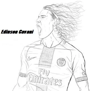 Edinson Cavani Coloring Pages 1