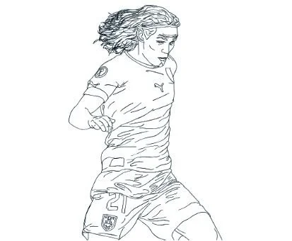 Edinson Cavani Coloring Pages 4