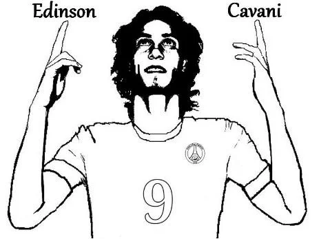 Edinson Cavani Coloring Pages 5