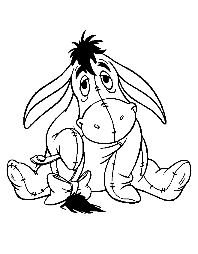 Eeyore Para Colorear 1