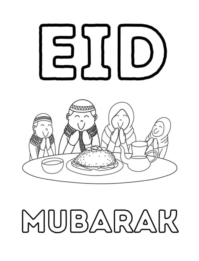 Eid Mubarak Coloring Pages 15