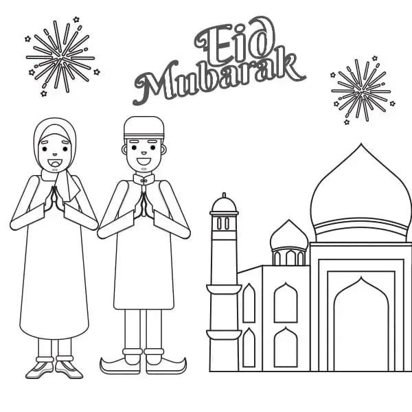 Eid Mubarak Coloring Pages 19