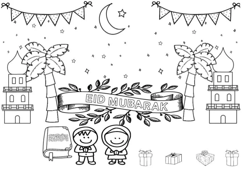 Eid Mubarak Coloring Pages 24