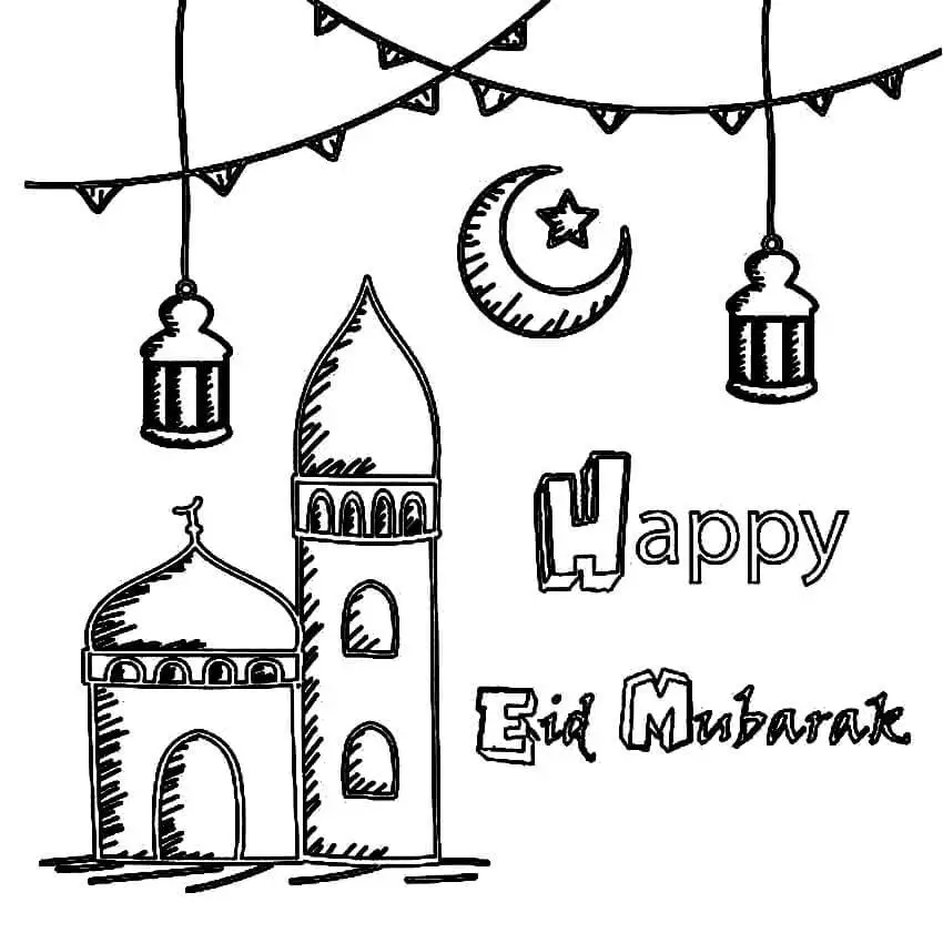 Eid Mubarak Coloring Pages 27
