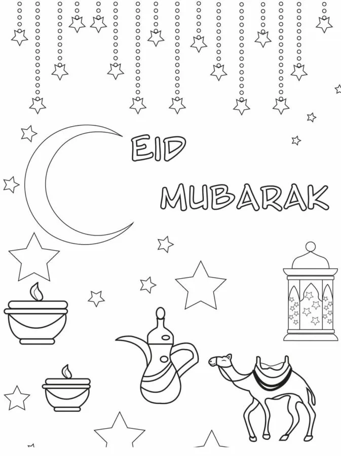 Eid Mubarak Coloring Pages 31