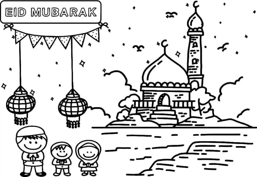 Eid Mubarak Coloring Pages 44